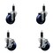 Service Caster 3.5'' Solid Poly Wheel Swivel 1-1/8'' Expanding Stem Caster Set 2 Brakes, 4PK SCC-EX20S3514-SPUS-2-TLB-2-118 - alternate 1
